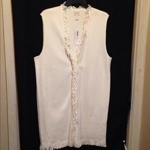 Chico's Fringe Sweater Vest